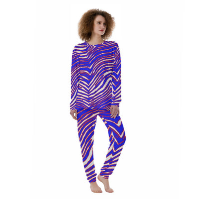 Pijama de mujer con estampado de cebra de los Buffalo Bills de la NFL | Algodón de 190 g/m²