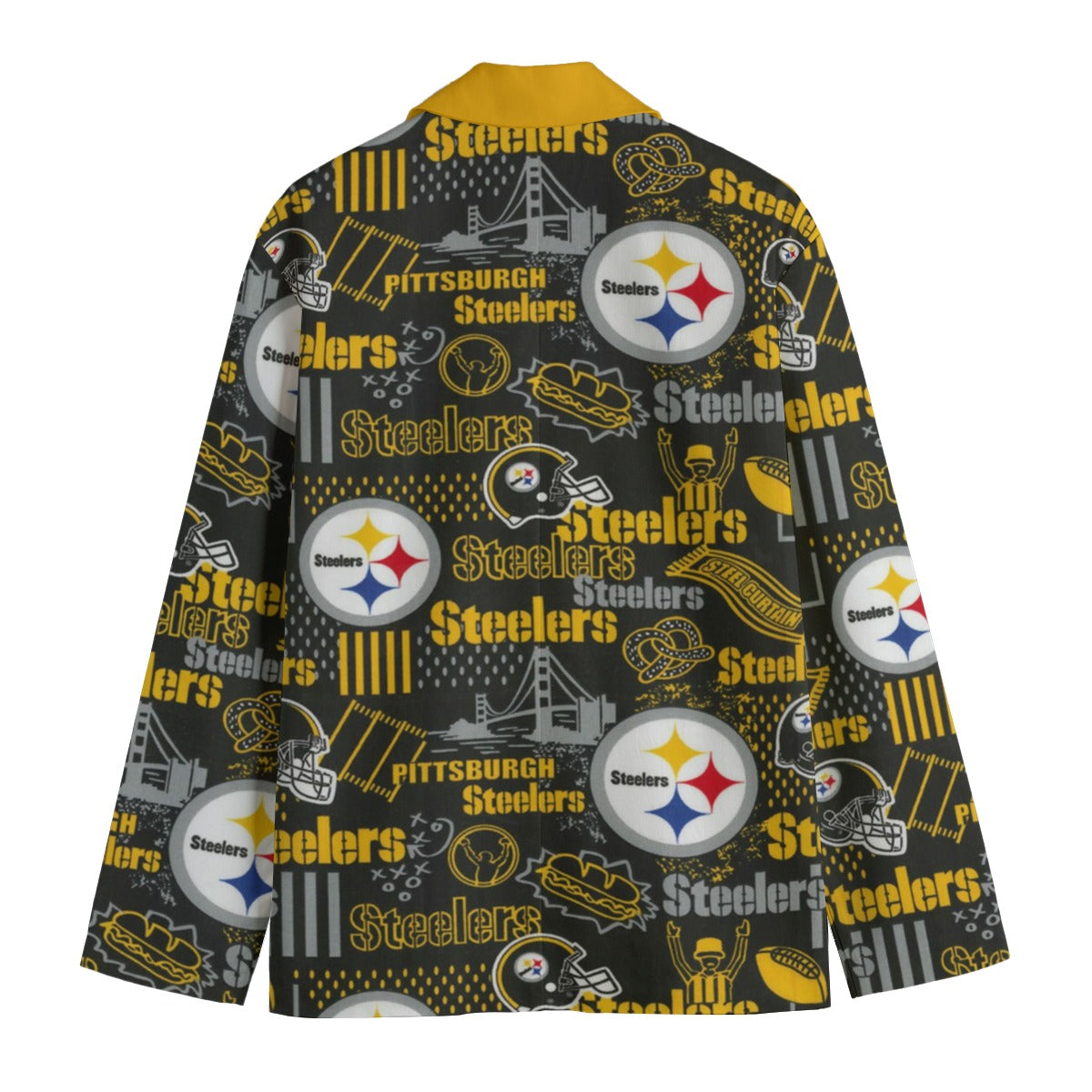 Pittsburgh Steelers Flat Lapel Collar Blazer