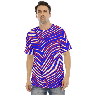 Camiseta de manga corta con estampado de cebra de los Buffalo Bills de la NFL para hombre con bolsillo en el pecho