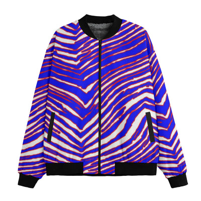 Chaqueta bomber de polar con estampado de cebra Zubaz de los Buffalo Bills de la NFL