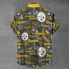 Pittsburgh Steelers Stand Collar Shirt|110GSM Imitation Flax