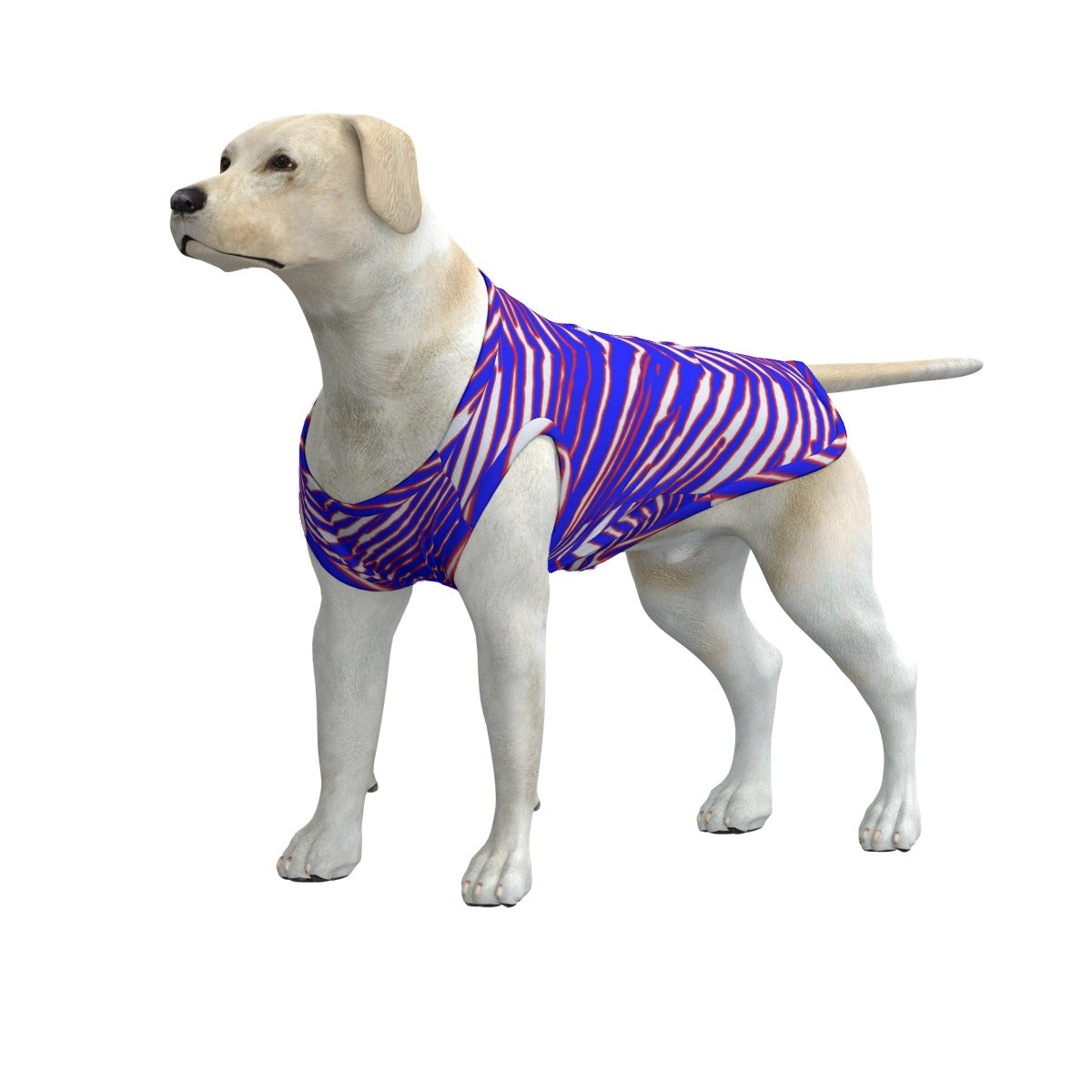 Camiseta sin mangas grande para mascota con estampado de cebra de los Buffalo Bills de fútbol americano de la NFL