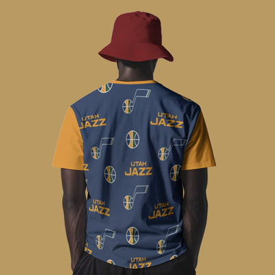 Utah Jazz Seamless Pattern T-Shirt for Daily Comfort and Style