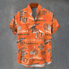 Cincinnati Bengals Stand Collar Shirt|110GSM Imitation Flax