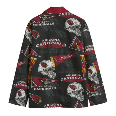 Arizona Cardinals Casual Flat Lapel Collar Blazer for Stylish Game Day Wear