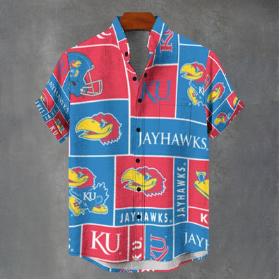 University of Kansas - Jayhawks Shirt|110GSM Imitation Flax