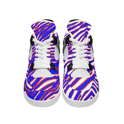 Zapatillas de baloncesto con amortiguación de aire y estampado de cebra de los Buffalo Bills de la NFL