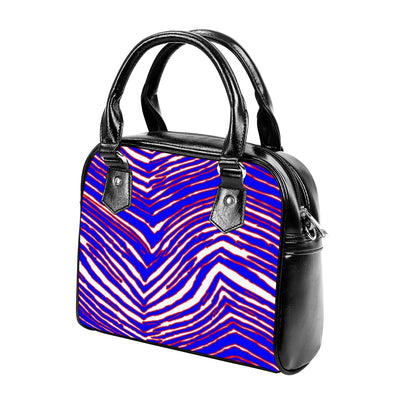 Bolso de mano con estampado de cebra de los Buffalo Bills de la NFL con una sola correa para el hombro