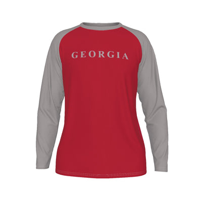 Universidad de Georgia - Camiseta de manga larga con mangas raglán de los Bulldogs