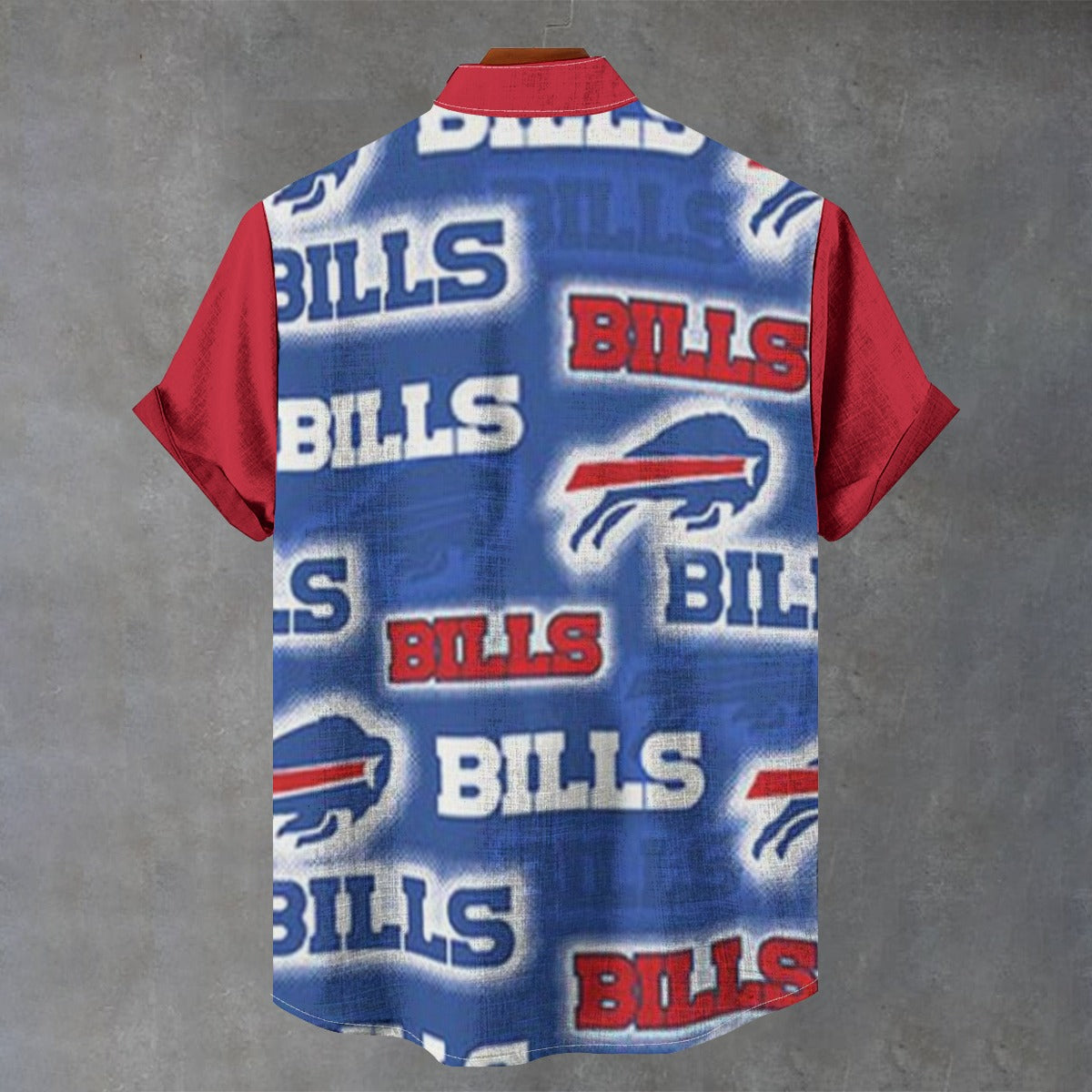 Buffalo Bills Stand Collar Shirt|110GSM Imitation Flax
