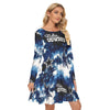 Nfl Football Dallas Cowboys tie dye  Women's Crew Neck Dress