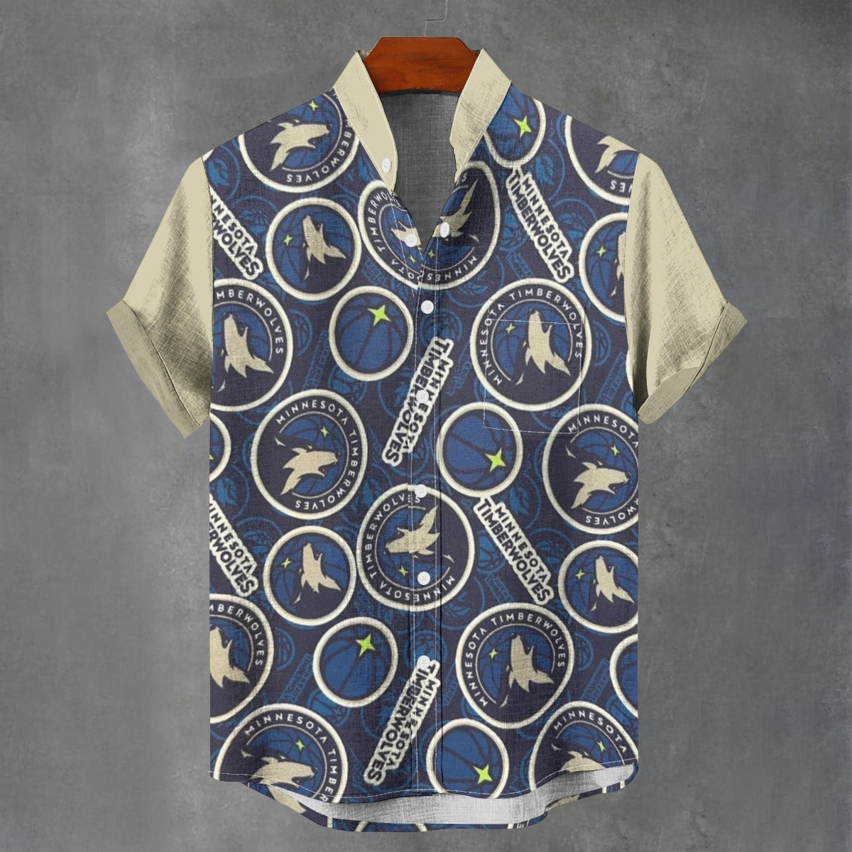 Camisa de cuello alto de los Minnesota Timberwolves | Lino sintético de 110 g/m²