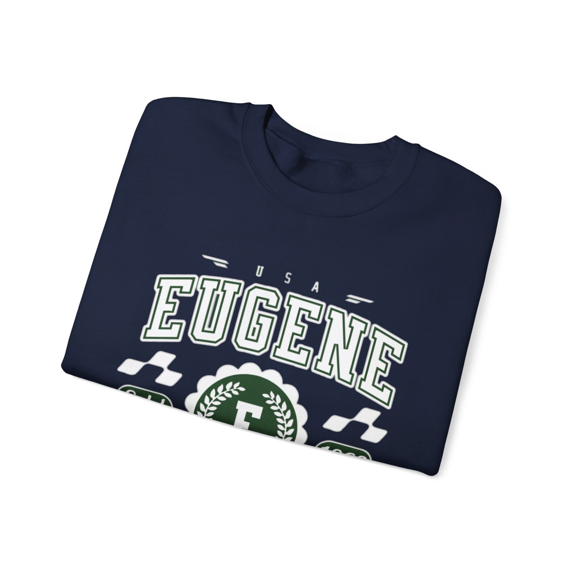 Vintage Eugene Oregon Athletic Sports Design varsity pullover sweater  Crewneck Sweatshirt - Jacketon