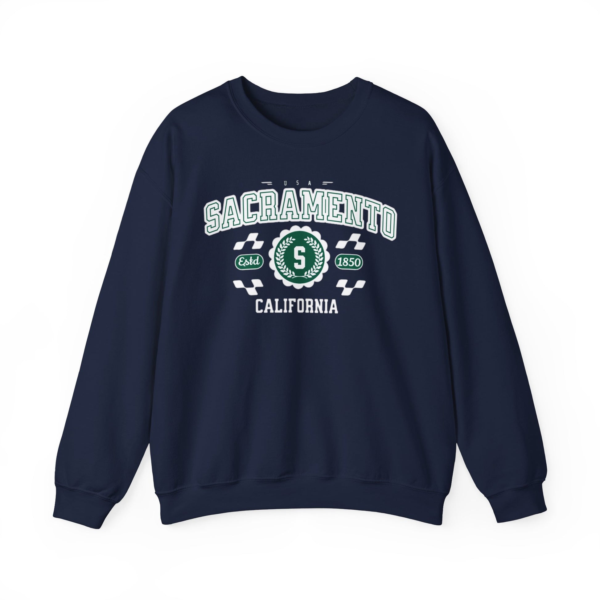 Vintage Sacramento California Athletic Sports Design varsity pullover sweater Crewneck Sweatshirt - Jacketon