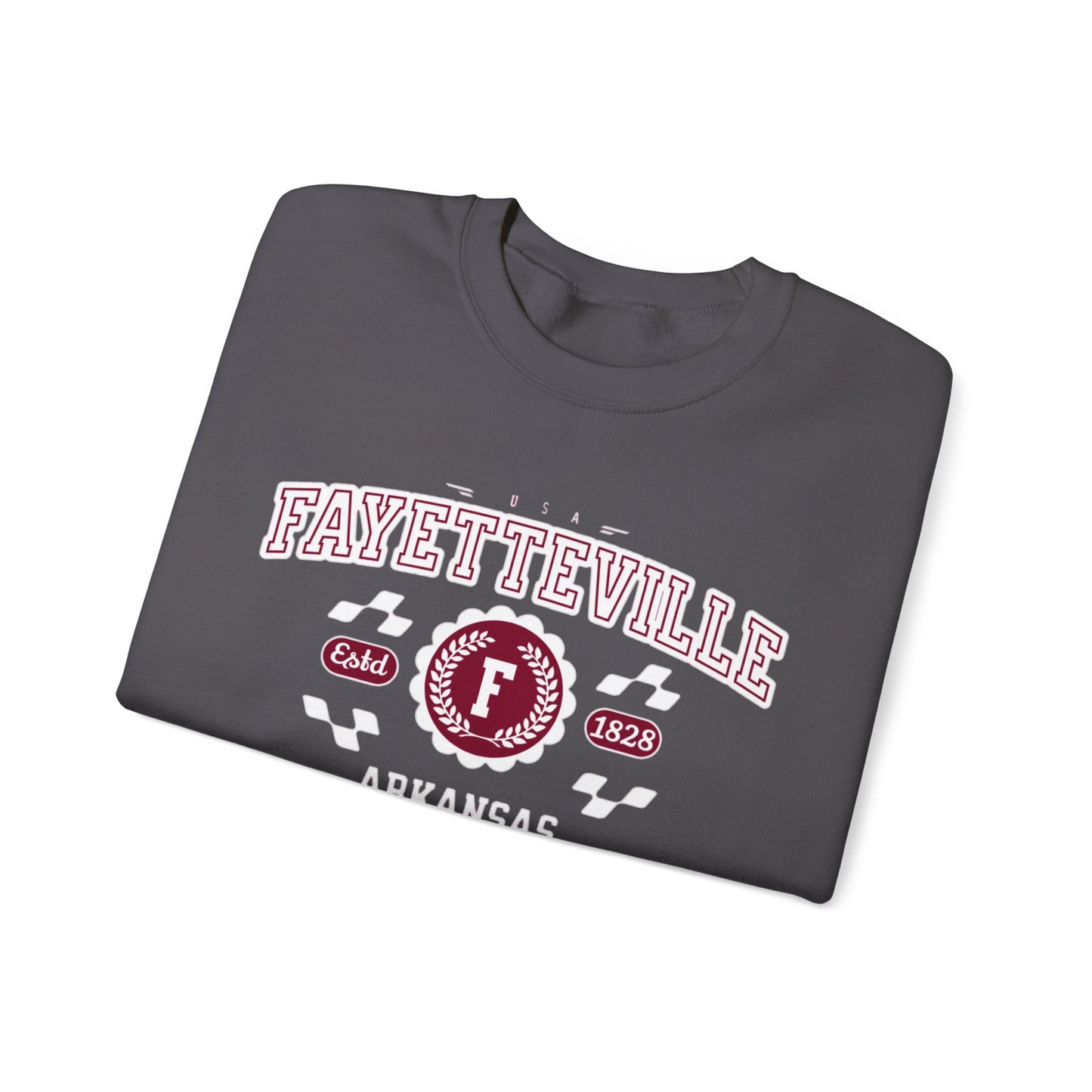 Vintage Fayetteville Arkansas AR Athletic Sports Design varsity pullover sweater Crewneck Sweatshirt - Jacketon