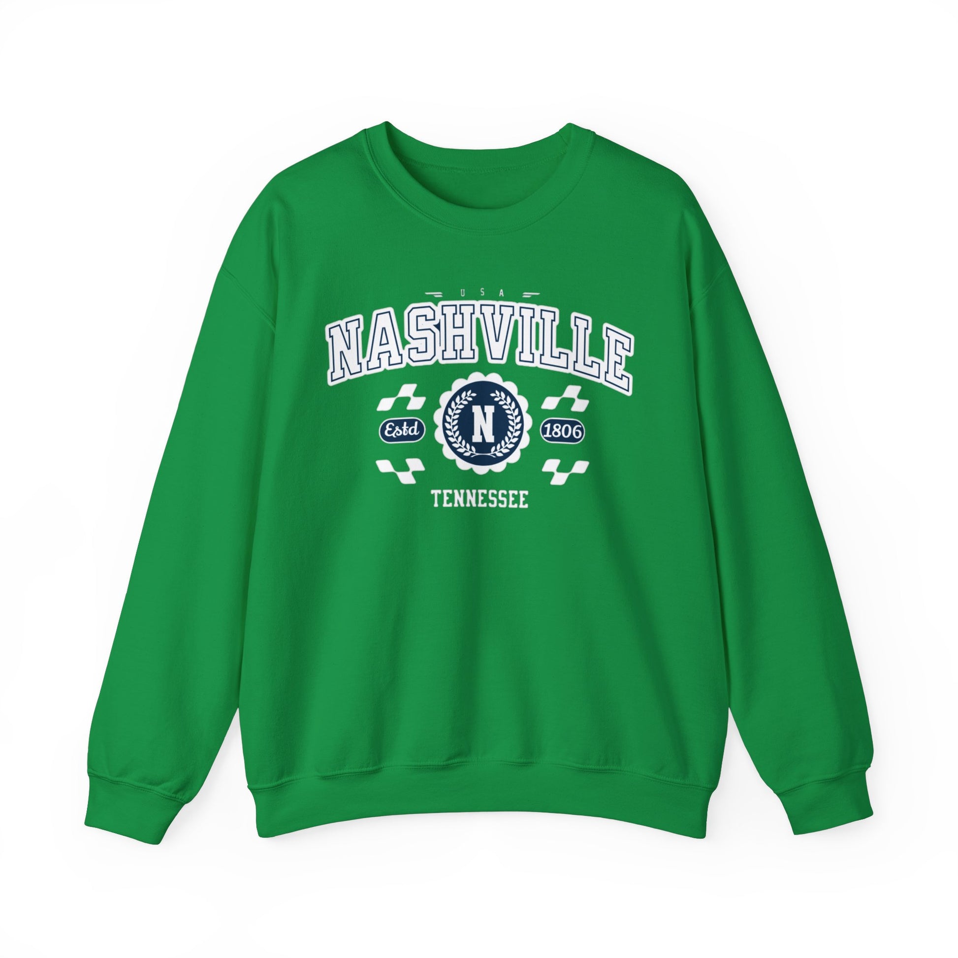 Vintage Nashville Tennessee Athletic Sports Design varsity pullover sweater  Crewneck Sweatshirt - Jacketon