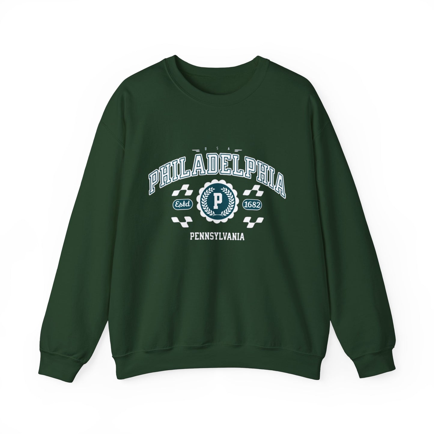 Vintage Philadelphia Pennsylvania Athletic Sports Design varsity pullover sweater Crewneck Sweatshirt - Jacketon