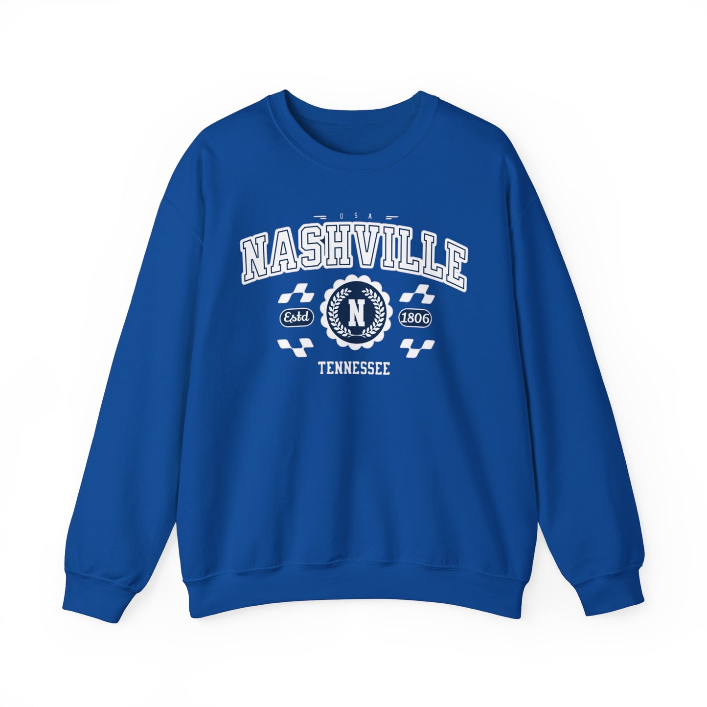 Vintage Nashville Tennessee Athletic Sports Design varsity pullover sweater  Crewneck Sweatshirt - Jacketon