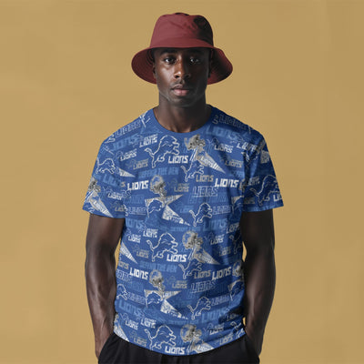 All Over Print Detroit Lions T Shirt for Comfortable Daily Wear
