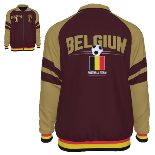 Belgium Unisex Jack met Stijve Kraag en Voering van het Belgische Voetbalteam