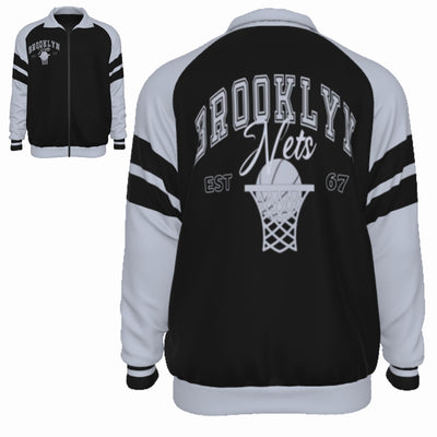 Brooklyn Nets Stand Collar Black Lining Jacket