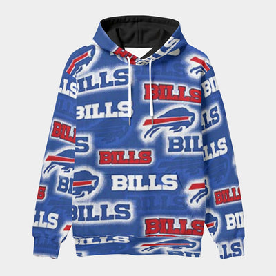 Buffalo Bills All Over Print Pullover Hoodie for Fans