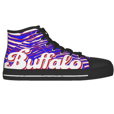 Buffalo Bills Zubaz Black Sole Canvas Shoes
