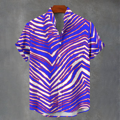 Buffalo Bills Zubaz Zebra Pattern Men's Stand Collar Shirt – Bold NFL Fanwear for Game Day