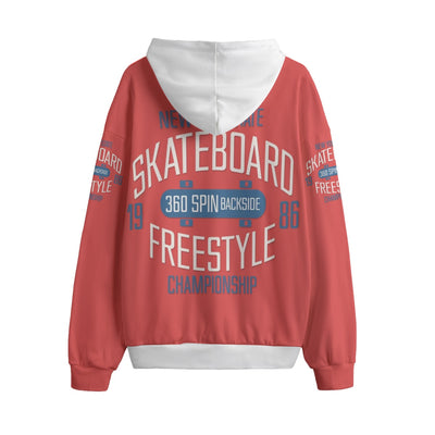 Freestyle Skateboard red Pullover Hoodie urban style