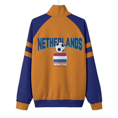 NETHERLANDS Uniseks Jack met Opstaande Kraag en Voering van het Nederlands Elftal