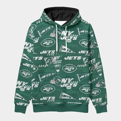 New York Jets Classic Pullover Hoodie with Front Pocket and Drawstring
