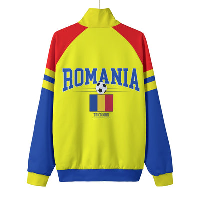 Romania Jachetă unisex retro echipa națională de fotbal a României – roșu galben si albastru