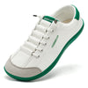 HOBIBEAR - Zapatos descalzos de punta ancha para unisex, zapatillas minimalistas de cuero artificial, ligeras, ajustables y sin cordones para caminar