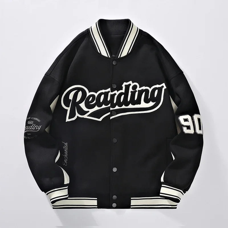 Casual Loose-Fit Versatile Ballpark varsity Jacket