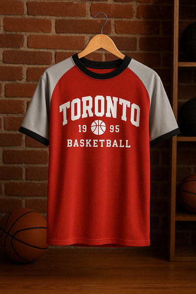 Toronto Raptors NBA Basketball Raglan Sleeve T-Shirt