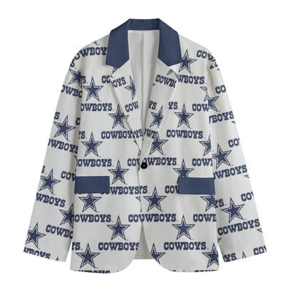 Dallas Cowboys Casual Flat Lapel Collar Blazer - Jacketon