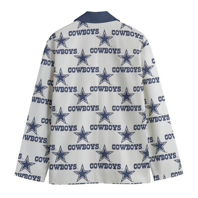 Dallas Cowboys Casual Flat Lapel Collar Blazer - Jacketon