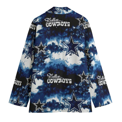 Nfl Football Dallas Cowboys tie dye Women's Leisure Blazer - Jacketon