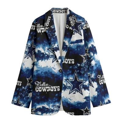 Nfl Football Dallas Cowboys tie dye Women's Leisure Blazer - Jacketon