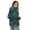 Nfl Football Philadelphia Eagles zebra stripe design  Women's Borg Fleece Hoodie With Half Zip - Jacketon