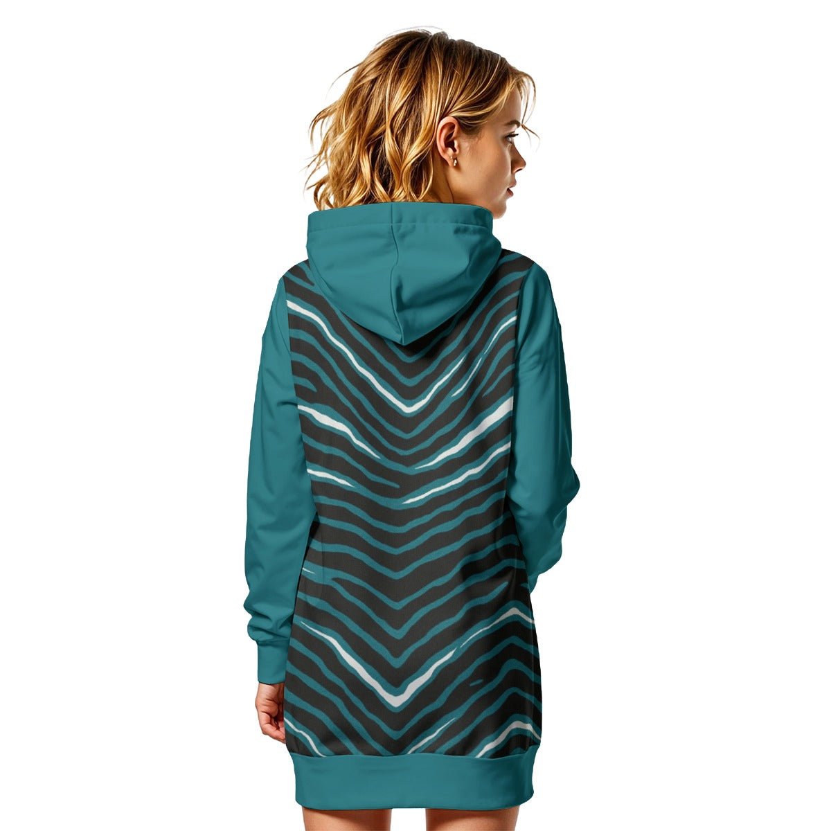 Nfl Football Philadelphia Eagles zebra stripe design  Women's Heavy Fleece Long Hoodie - Jacketon