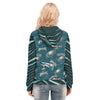 Nfl Football Philadelphia Eagles zebra stripe design  Women's Hoodie With Zipper - Jacketon