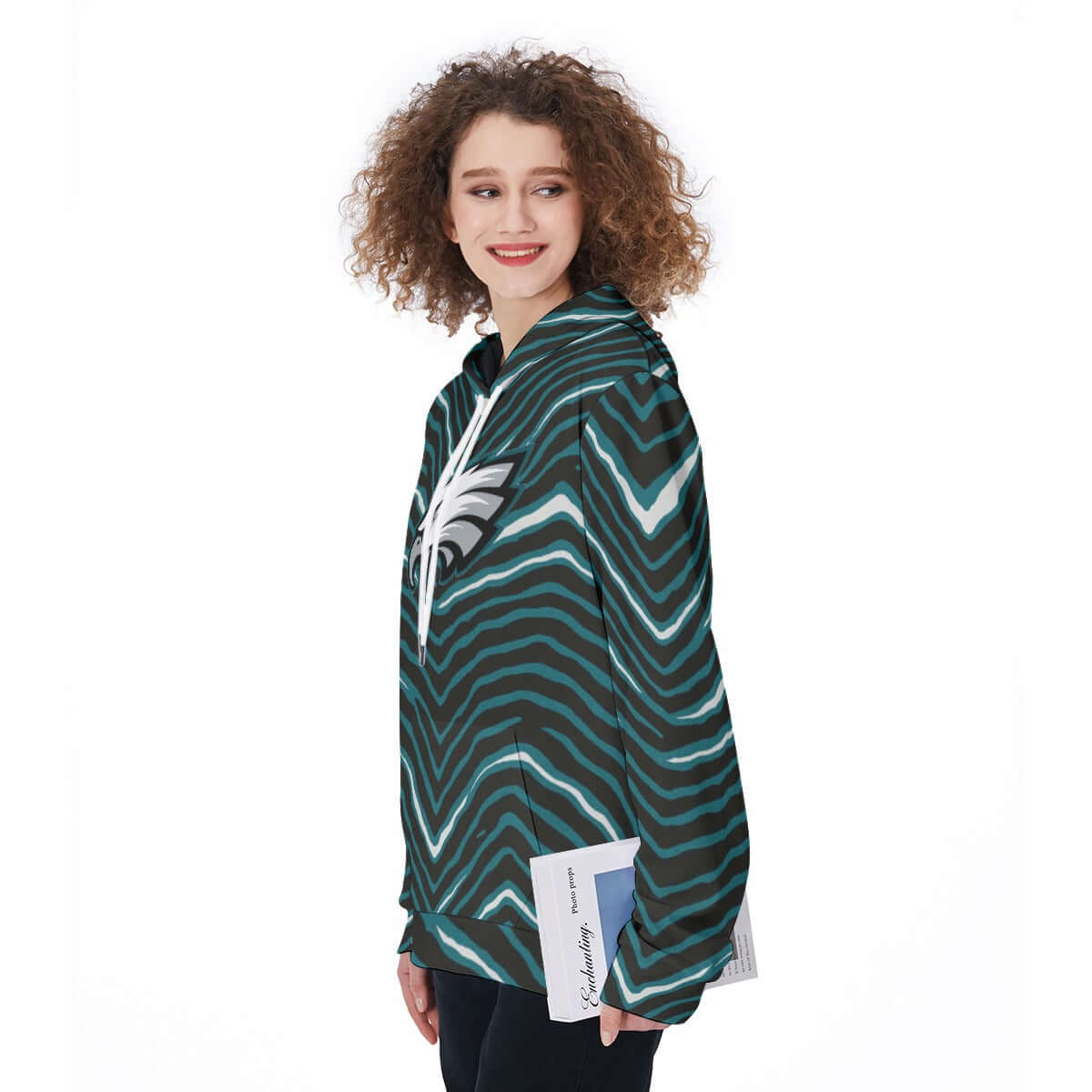 Nfl Football Philadelphia Eagles zebra stripe design  Women's Pullover Hoodie - Jacketon
