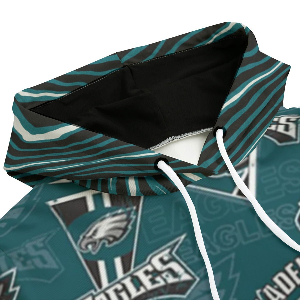Nfl Football Philadelphia Eagles zebra stripe design  Women's Pullover Hoodie | Interlock - Jacketon