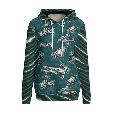 Nfl Football Philadelphia Eagles zebra stripe design  Women's Pullover Hoodie | Interlock - Jacketon