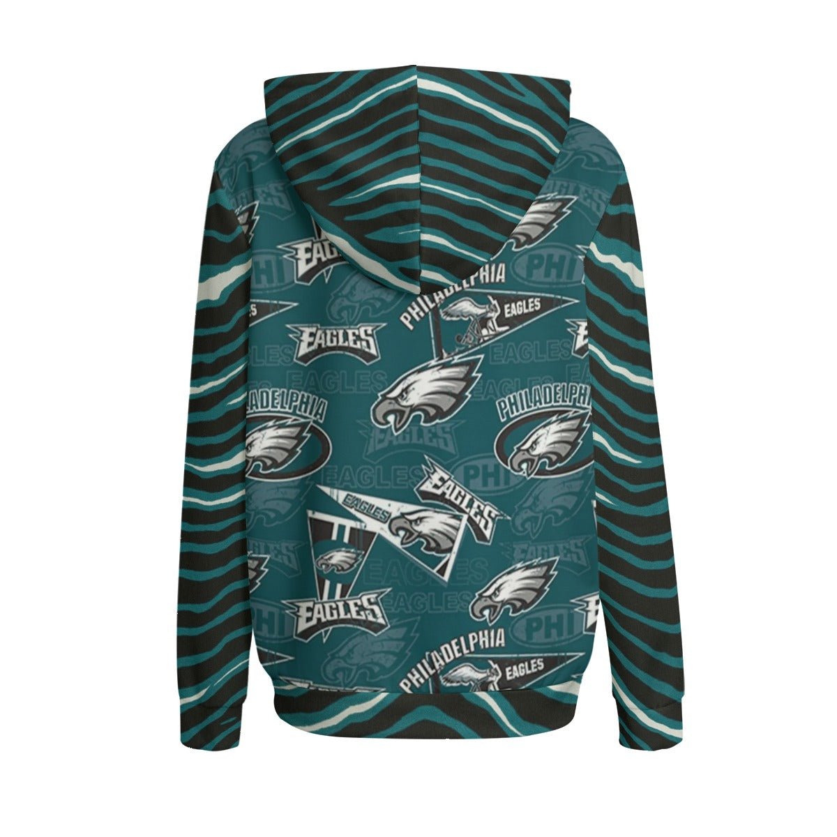 Nfl Football Philadelphia Eagles zebra stripe design  Women's Pullover Hoodie | Interlock - Jacketon