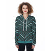 Nfl Football Philadelphia Eagles zebra stripe design Women's Zip Up Hoodie - Jacketon